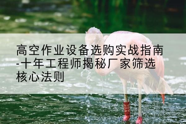北碚区剪叉式升降机厂家-高空作业设备选购实战指南-十年工程师揭秘厂家筛选核心法则