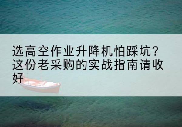 北碚区高空作业升降机厂家推荐-选高空作业升降机怕踩坑？这份老采购的实战指南请收好